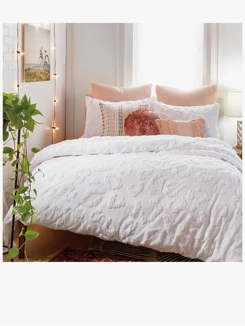 Peri Home 3pc Duvet & Shams Chenille Leopard Queen- Target